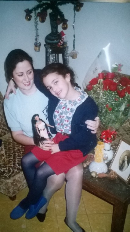 Mi madre y yo. Navidad 1994.